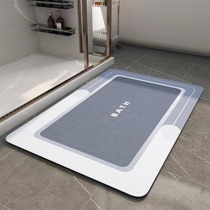 -Bath Mat-Bath Rug Non Slip Super Absorbent Stain Resistant Quick Dry Thin Bathroom Rug-Bath Mats for Bathroom Floor Bathtub Vanity-Bathmat Bath Rug Easy Care 17"X27" Blue
