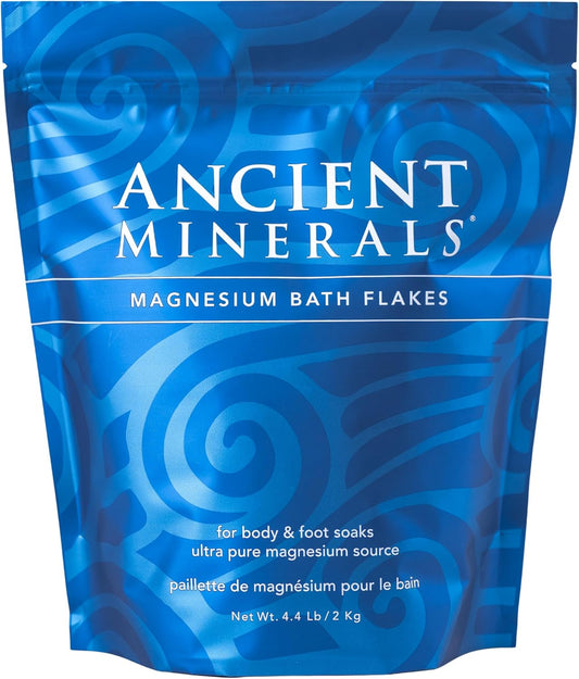 Magnesium Bath Flakes - Bathing Alternative to Epsom Salt - Soak in Natural Salts - High-Absorption Efficiency for Relaxation, Wellness & Muscle Relief (4 .4 Lb)